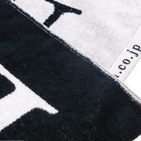 黒糸と白糸のオリジナル2色毛違いジャガード織タオルの画像