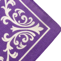 シルクスクリーンプリントの染料オリジナルバンダナ・紫色