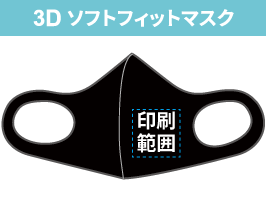 3Dソフトフィットマスクの印刷範囲画像
