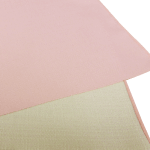 表がピンク裏がベージュのポリエステル紬織り風呂敷